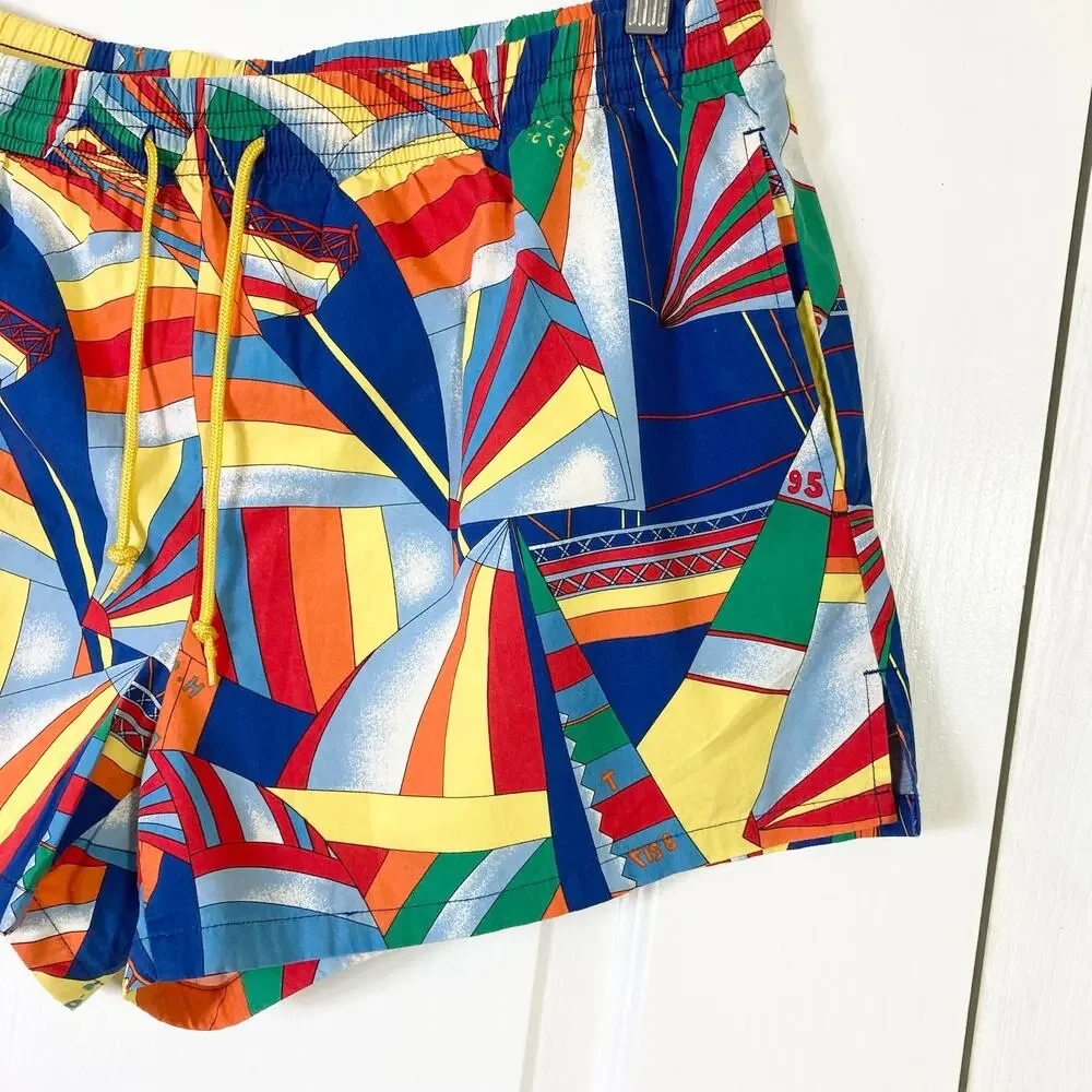 GOTTEX Shorts L 3.5”Ins Swim Air-Balloon Abstract Multi Colorful Pocket Lined